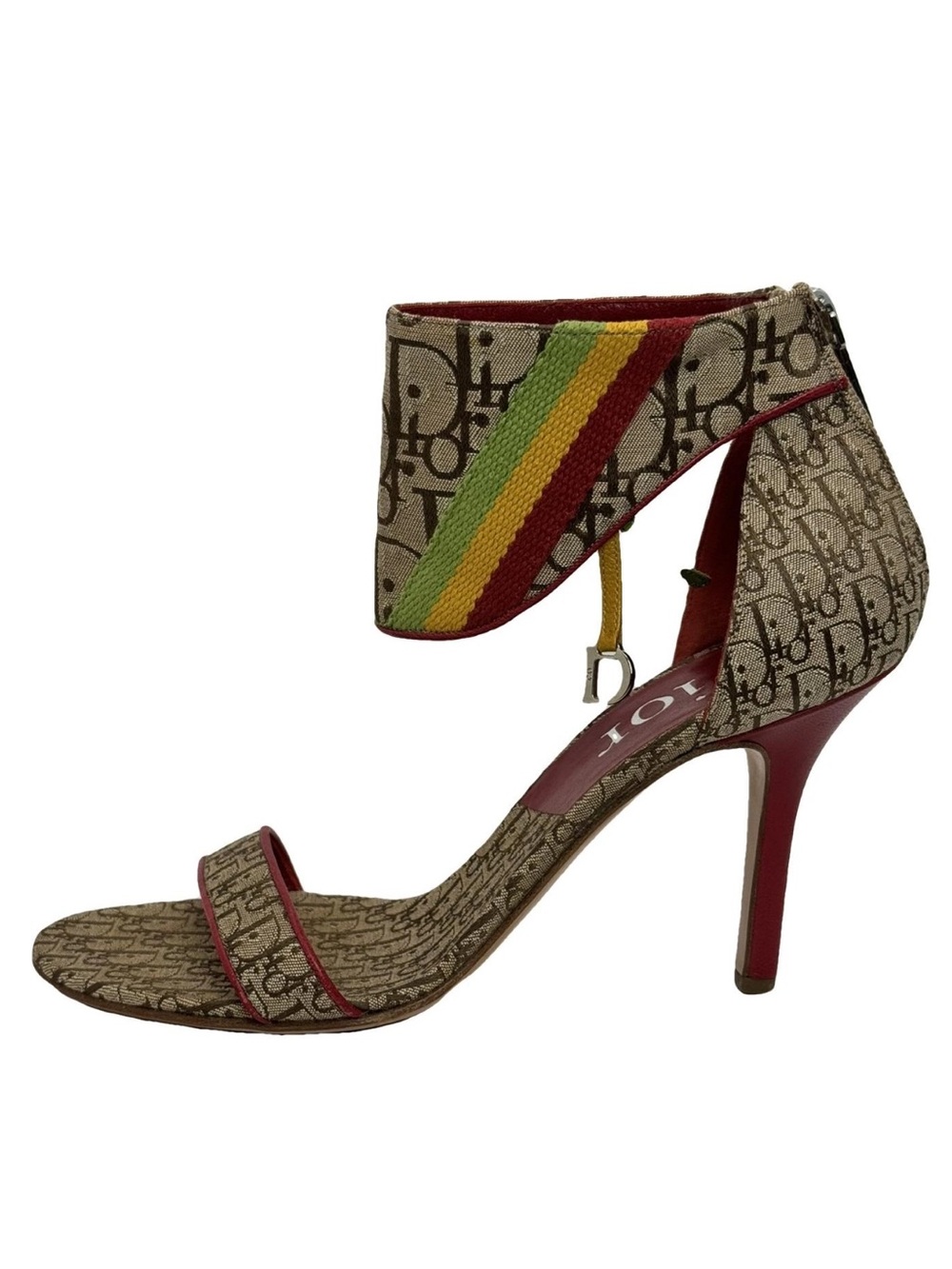 24 hr sale - RARE Christian Dior Rasta Ankle Strap Heels - 37.5